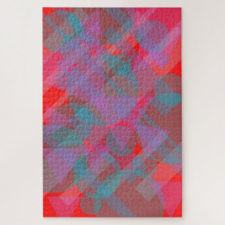Puzzle Rouge Abstrait moderne 002