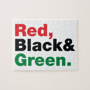 Puzzle Rouge, Noir et Vert.