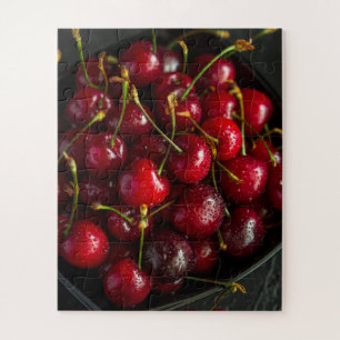 Puzzle Rouge Ripe Sweet Cerises Berries Fruit alimentaire