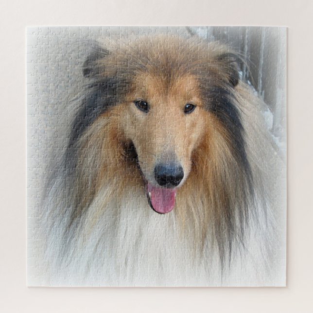 Puzzle Rough Collie Portrait (Vertical)