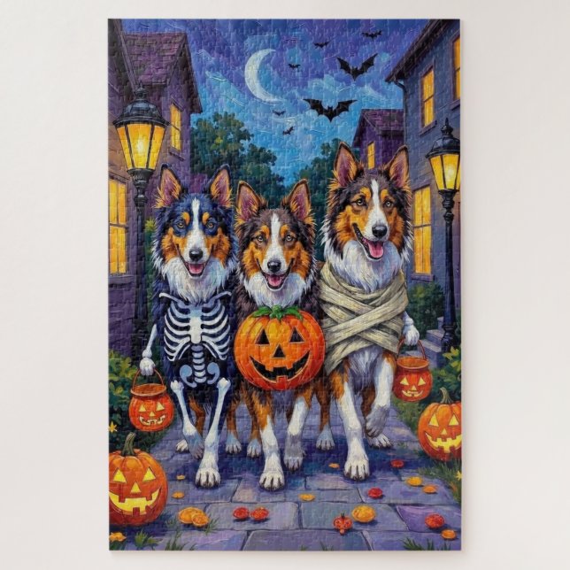 Puzzle Rough Collie Trick-or-Treating Halloween Costumes (Vertical)