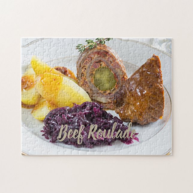 Puzzle Roulade de boeuf avec pommes de terre et cuisine d (Horizontal)