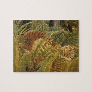 Puzzle Rousseau Jungle Tropical Tiger Art
