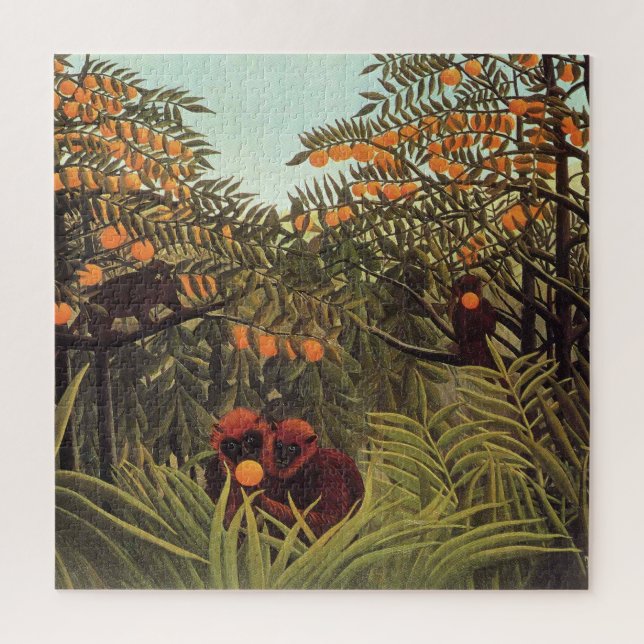 Puzzle Rousseau - Les Singes dans la Grove Orange (Vertical)