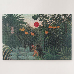 Puzzle Rousseau - Paysage Tropical, Indien et Gorille