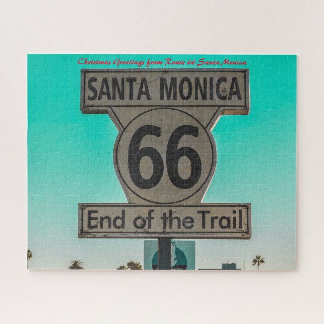 Puzzle Route 66 Père Noël Monica. voeux de Noël (Horizontal)