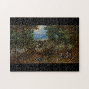 Puzzle Route des bois avec voyageurs 1607 Jan Brueghel