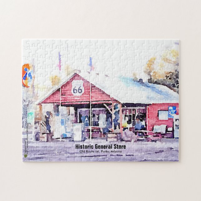 Puzzle Route historique 66 Arizona General Store Watercol (Horizontal)