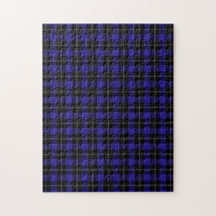 Puzzle Royal Blue Black Plaid