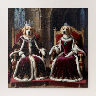 Puzzle Royal Dog Duo Regal King et Queen Canine Art