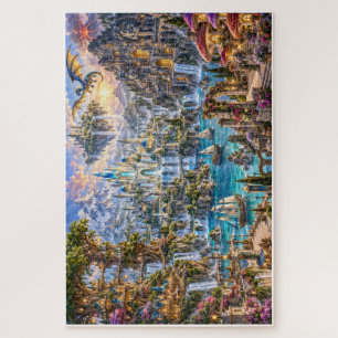 Puzzle Royaume enchanté des dragons – Monde fantastique m