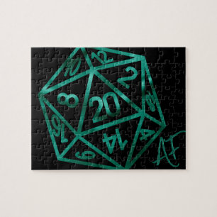 Puzzle RPG Crit AF   Émeraude Imaginaire Table Gamer Dice