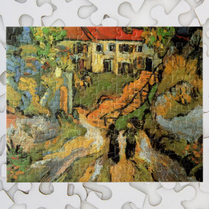 Puzzle Rue et escaliers du village d'Auvers, Figures