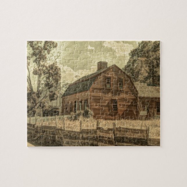 Puzzle Russe Ouest Pays Ferme Chic Red Grange (Horizontal)