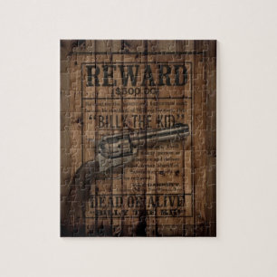 Puzzle rustique texas star cowboy western country double 