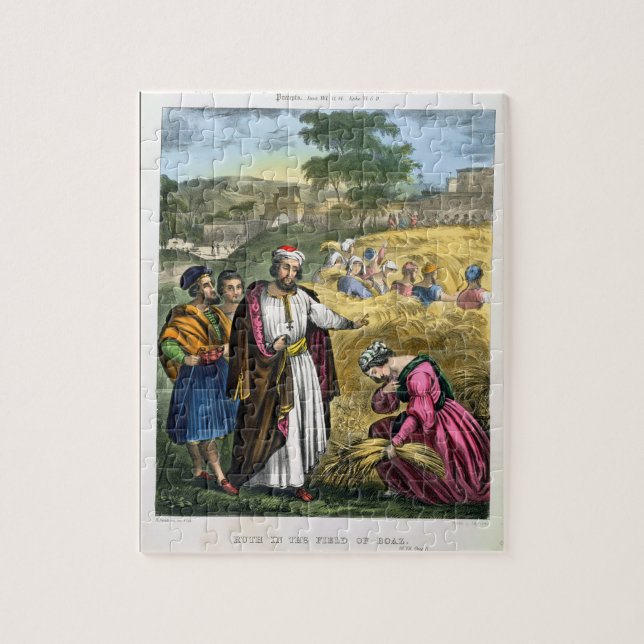 Puzzle Ruth dans le domaine de Boaz, d'une bible imprimée (Vertical)