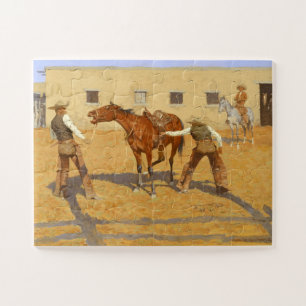 Puzzle Sa première leçon 1903 par Frederic Remington