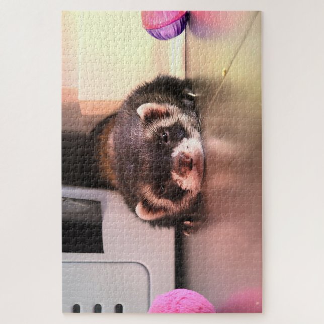 Puzzle Sable Ferret Pouting (Vertical)