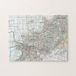 Puzzle Sacramento la Californie Map (1994)