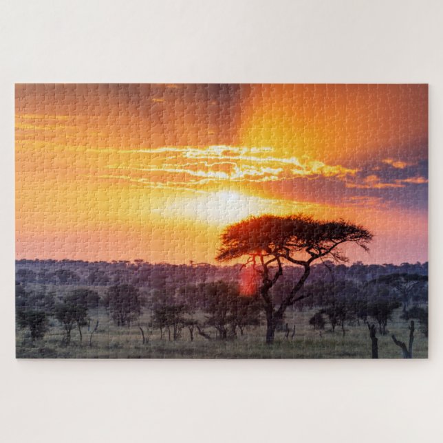 Puzzle Safari dans le Parc National du Serengeti (Horizontal)
