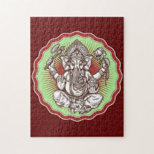 Puzzle Sagesse Ganapati Inde Hindou Lord Ganesha Elephant