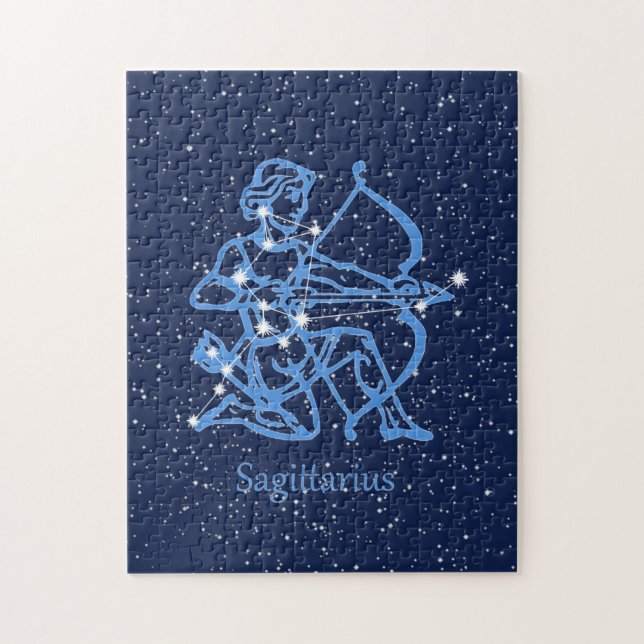 Puzzle Sagittarius Constellation & Zodiac Signe avec étoi (Vertical)