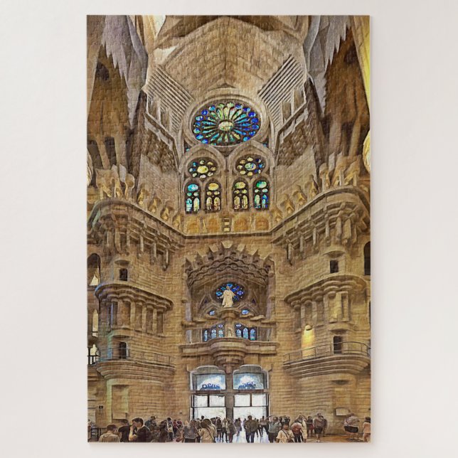 Puzzle Sagrada Familia. Intérieur. Vue 32. (Vertical)