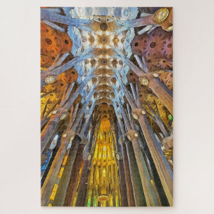 Puzzle Sagrada Familia. Interior. View 21.