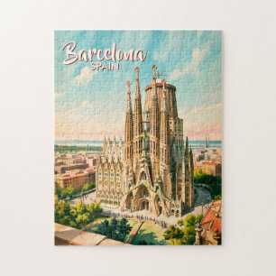 Puzzle Sagrada Familia personnalisée Barcelone Voyage Aqu