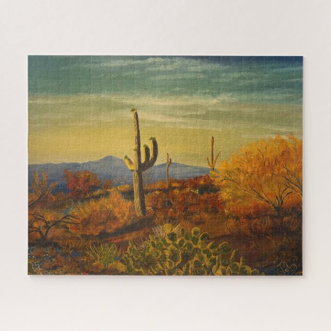 Puzzle Saguaro dans le désert de l'Arizona, par Gary Poli (Horizontal)