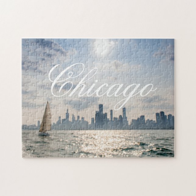 Puzzle Sailboat Lake Michigan Chicago (Horizontal)