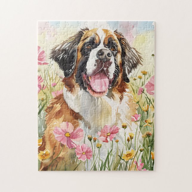 Puzzle – Saint-Bernard-Hund-Puzzle-Geschenk (Vertikal)