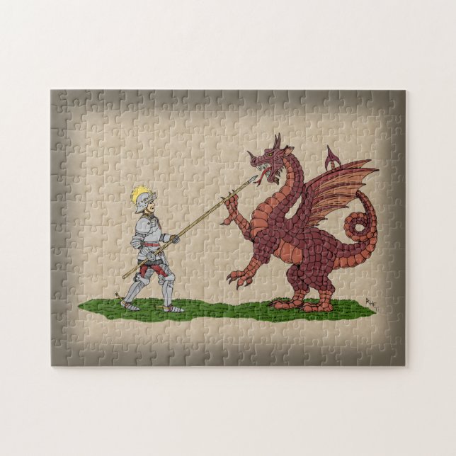 Puzzle Saint George et le Dragon du XVe siècle (Horizontal)