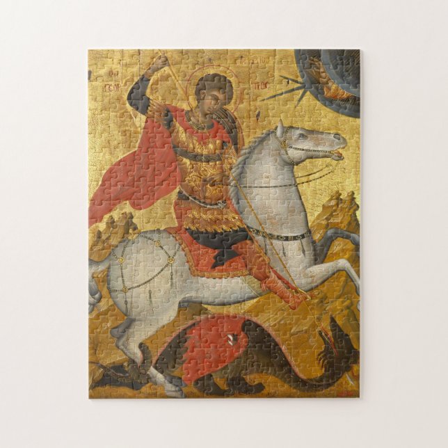 Puzzle Saint Grand Martyr George Orthodoxe Icône chrétien (Vertical)