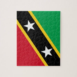 Puzzle Saint Kitts et drapeau national du monde du Niév