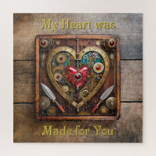 Puzzle Saint-Valentin Guerrier Steampunk Rubis Et Poignar