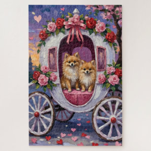 Puzzle Saint-Valentin pour chien Pomeranian