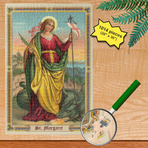 Puzzle Sainte Marguerite avec Dragon et Bannière de Résur