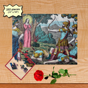 Puzzle Sainte Philomène percée de flèches