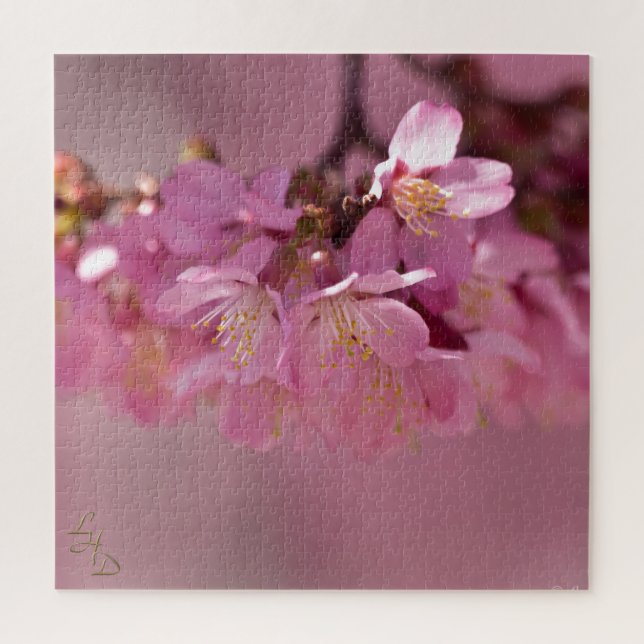 Puzzle Sakura Cherry Blossoms Delicate Pink Bouquet (Vertical)