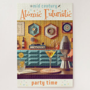 Puzzle Salle de fête Rétro Futuriste du Milieu du Siècle