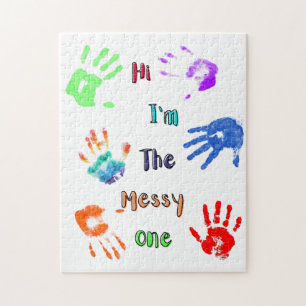 Puzzle Salut, je suis The Messy One - Paint Handprints