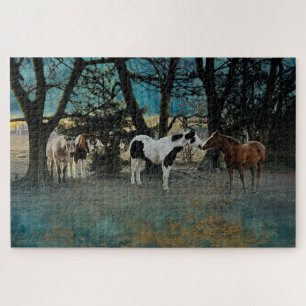 Puzzle salutation des chevaux tôt le matin 26oct casse-tê