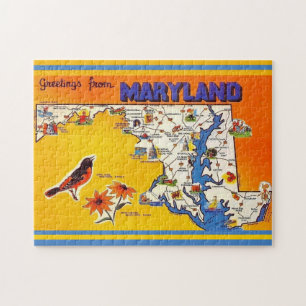 Puzzle Salutation vintage du Maryland