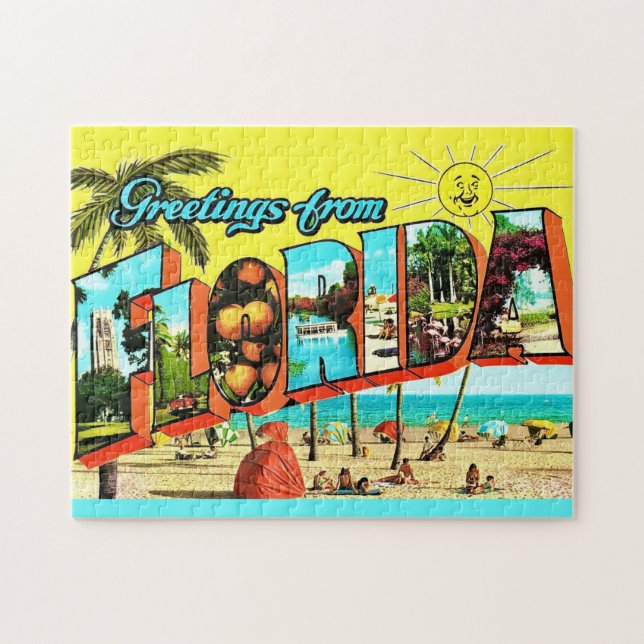 Puzzle Salutations de Floride 11x14  (Horizontal)