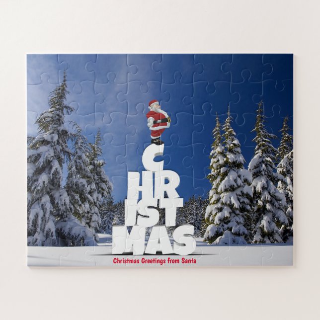 Puzzle Salutations de Noël à Père Noël (Horizontal)