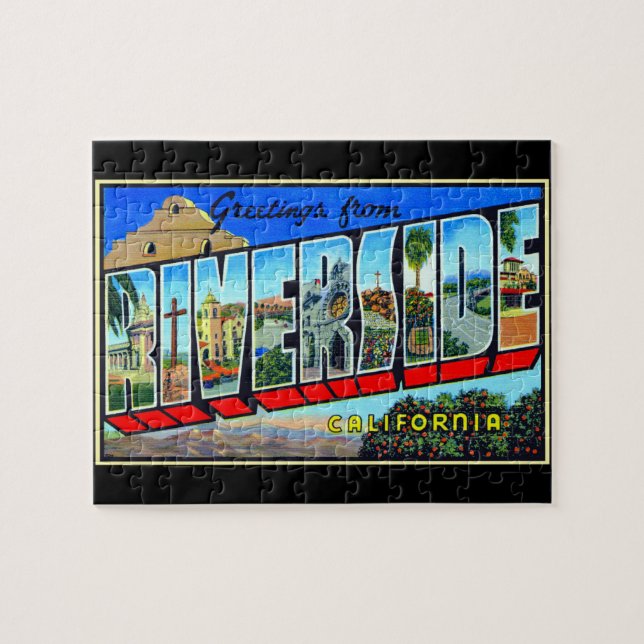 Puzzle Salutations de Riverside California (Horizontal)