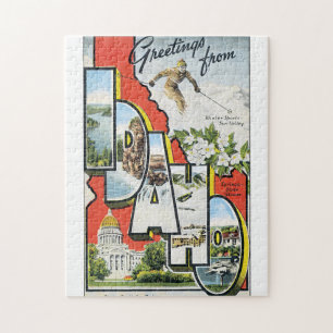 Puzzle Salutations d'illustration d'affiche de Vintage