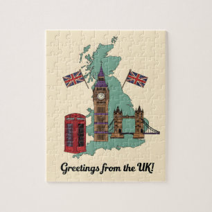 Puzzle Salutations du Royaume-Uni British Landmarks Trave