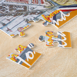 Puzzle Salutations vintages de carte d'Amsterdam de
